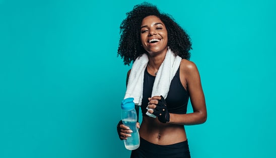 Towel and water girl
