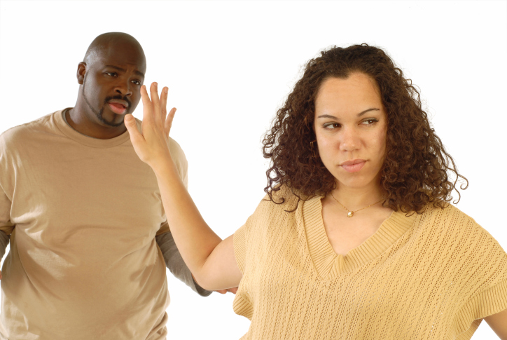african american couple disagree