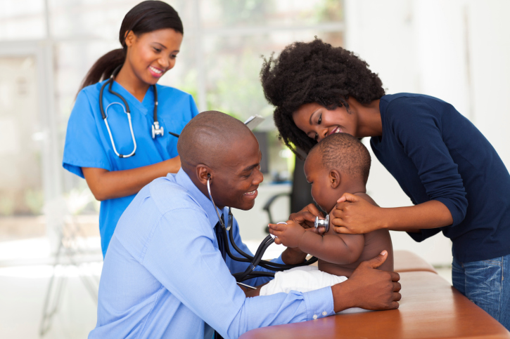 baby with doctor