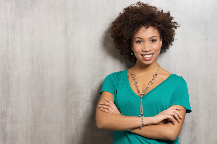 smiliing african american woman