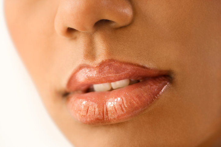 woman lips close up