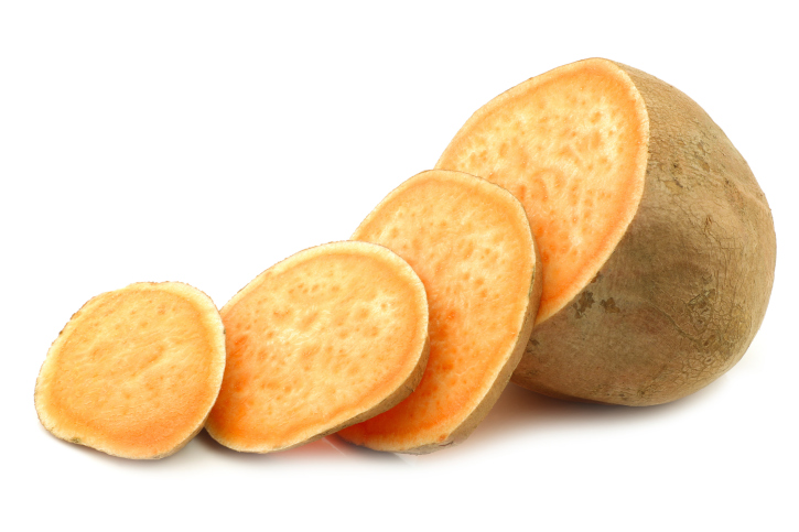 sliced sweet potato