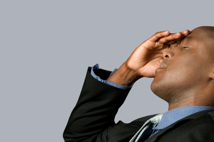 man with headache