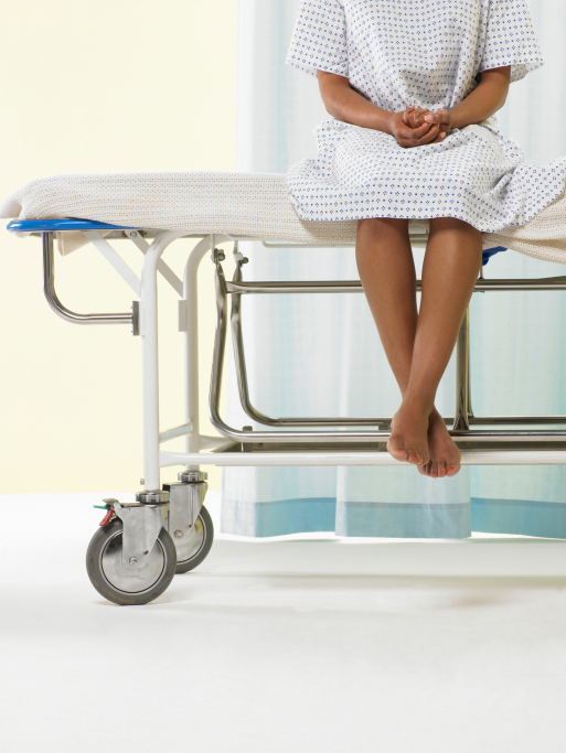 woman hospital patient waiting