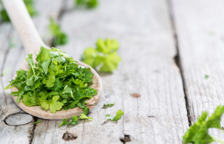 herbs on spoon