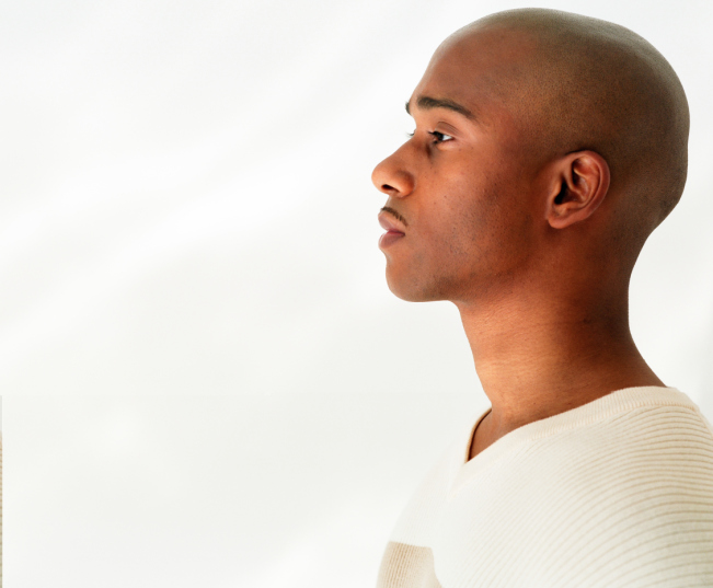 side profile of african american man