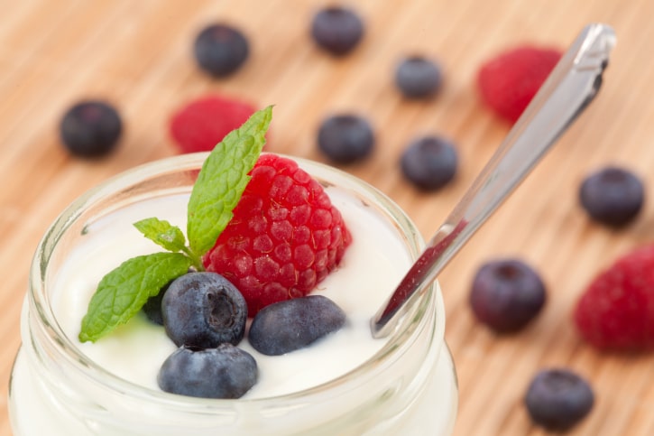 yogurt pot close up