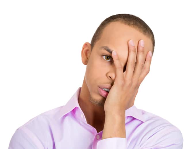 man upset