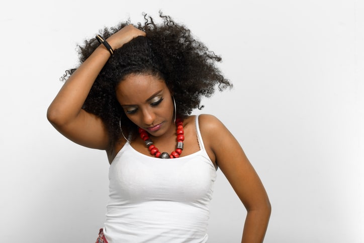 African American woman stressed