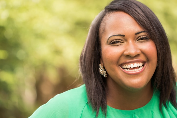 African American woman smiling