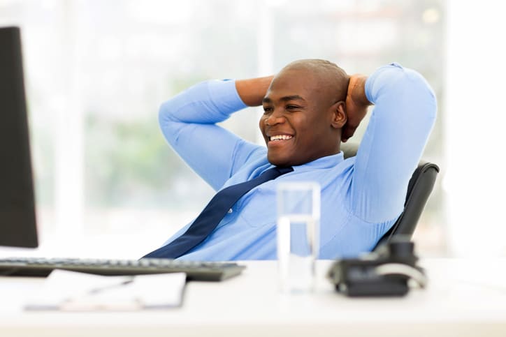 African American man in office