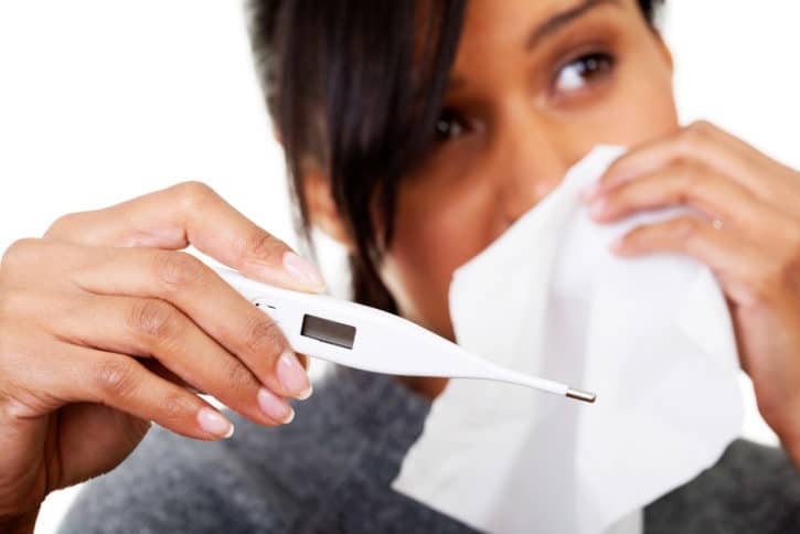 African American woman sick