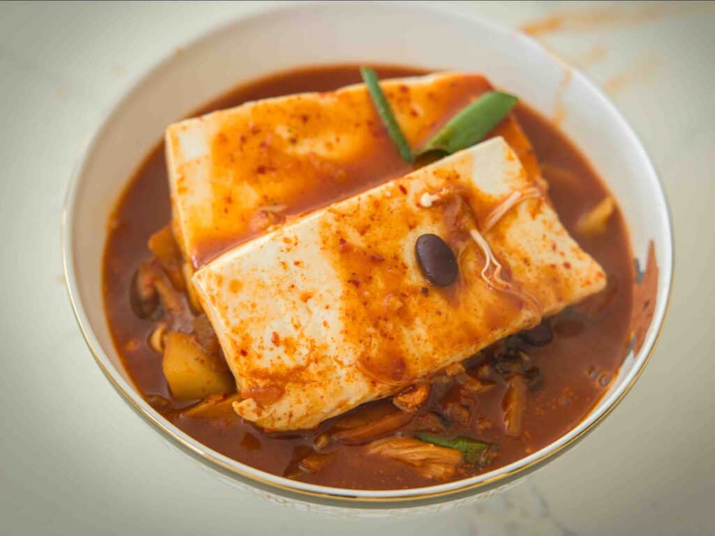 Easy & Hi-Protein Vegan Kimchi Jjigae Reigns Supreme. 15 Bowl of vegan kimchi jjigae
