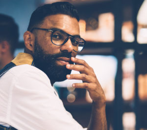 African American man with beard