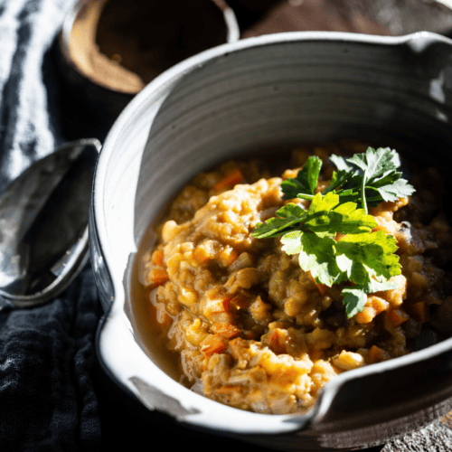Easy and Delicious Doenjang Lentil Soup. 4 doenjang lentil soup