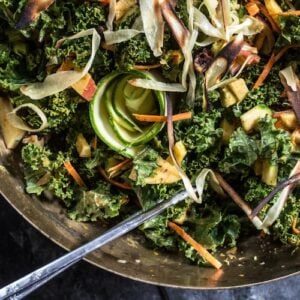 Kale and Zucchini Salad with Roasted Parsnip Chips. 5