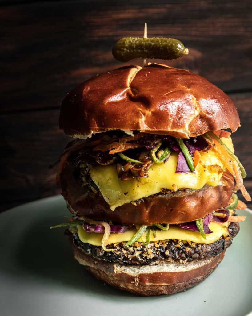 black bean burger hero image