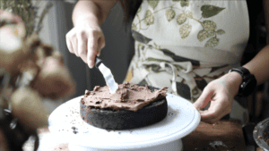 Vegan Mint Chocolate Cake with Simple Chocolate Buttercream Frosting 14