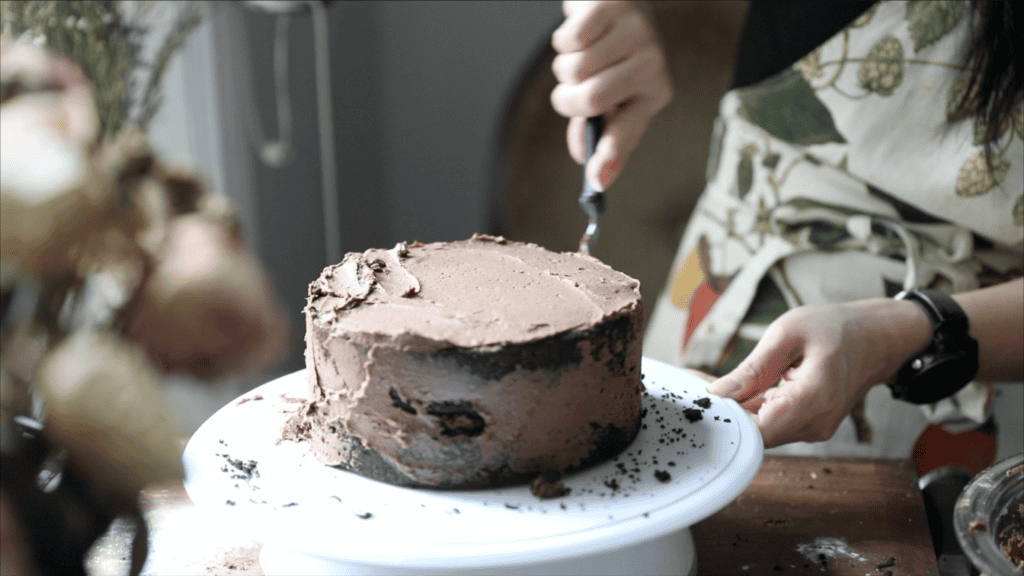 Vegan Mint Chocolate Cake with Simple Chocolate Buttercream Frosting 3