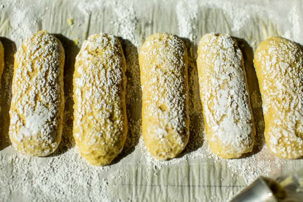 Dreamy Homemade Vegan Tiramisu Recipe (Easy & Delicious) 7 row of ladyfingers