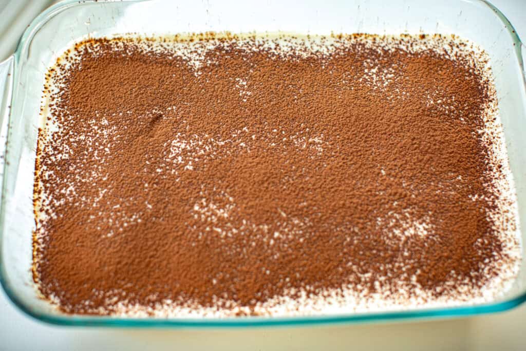 Dreamy Homemade Vegan Tiramisu Recipe (Easy & Delicious) 1 Full tray of tiramisu