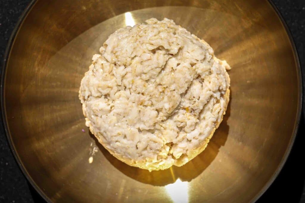 Easy Heart-Healthy Savory Oatmeal Recipe: Bibim Oats 2 Just bowl of cooked rolled oats