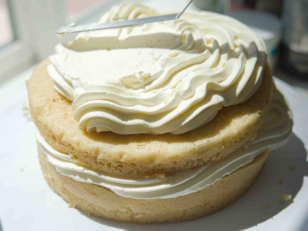 The Perfect NO BAKE Easy Vegan Sponge Cake Recipe. 14 frosting vegan sponge cake
