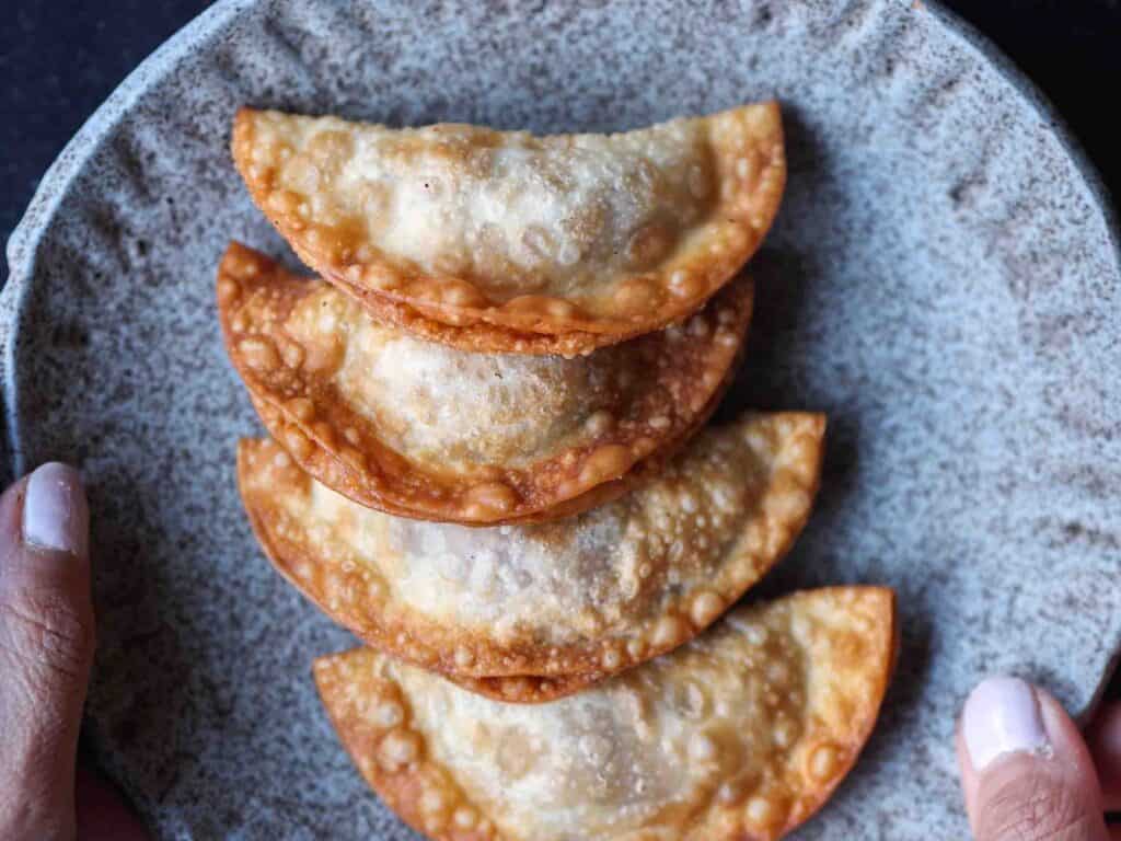 Homemade Vegan Dumplings Recipe - Kimchi Mandu. 31 finished-deep-fried-dumplings