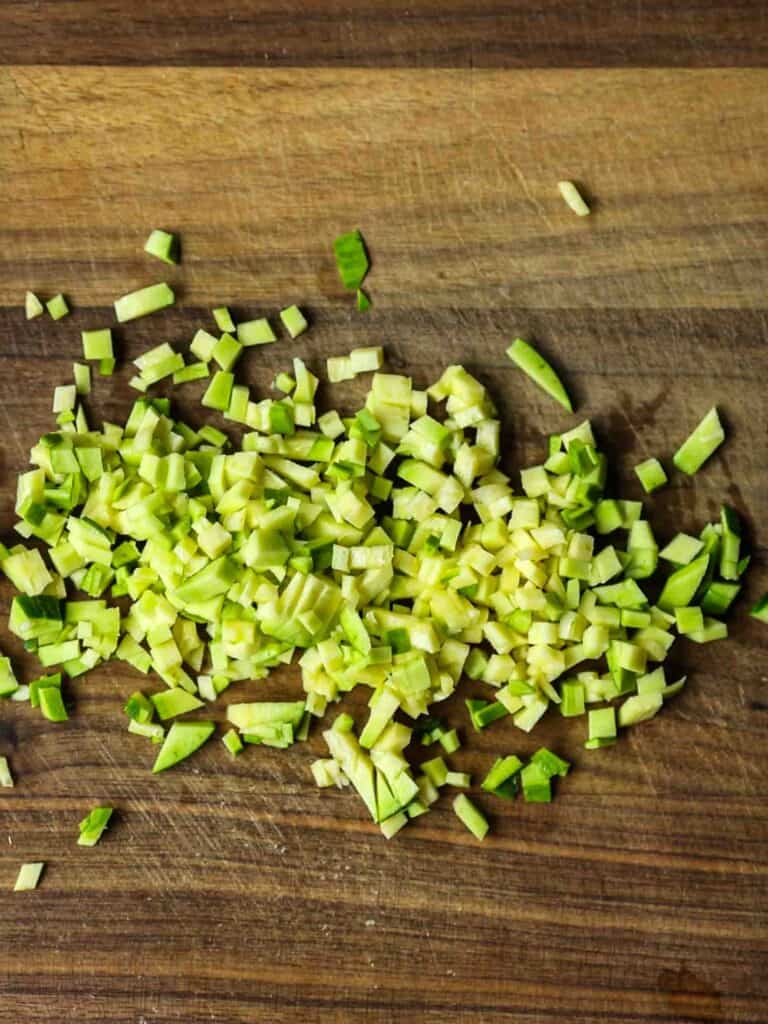 5 Easy Korean Zucchini Recipes (Banchan Side Dishes). 23 small-diced-zucchini.