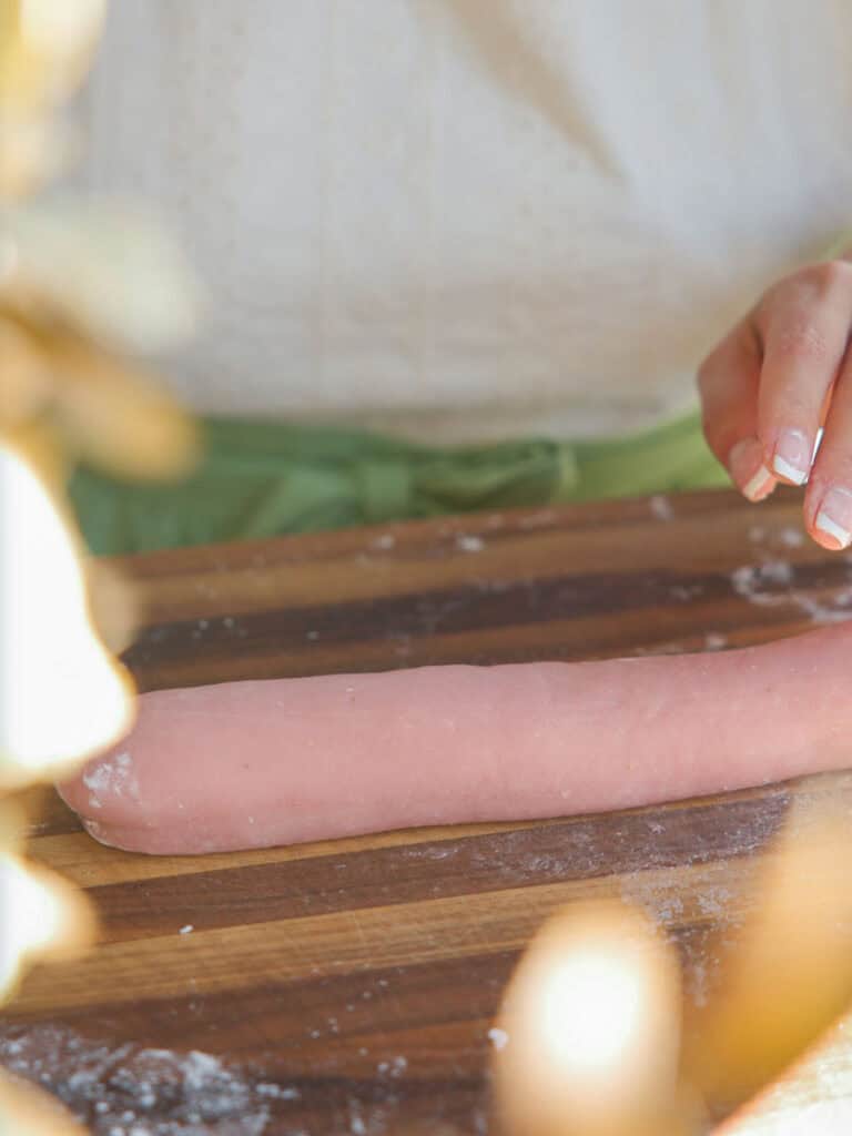 Perfect Cream Cheese & Strawberry Pink Mochi Recipe. 20 cylinder-of-pink-mochi