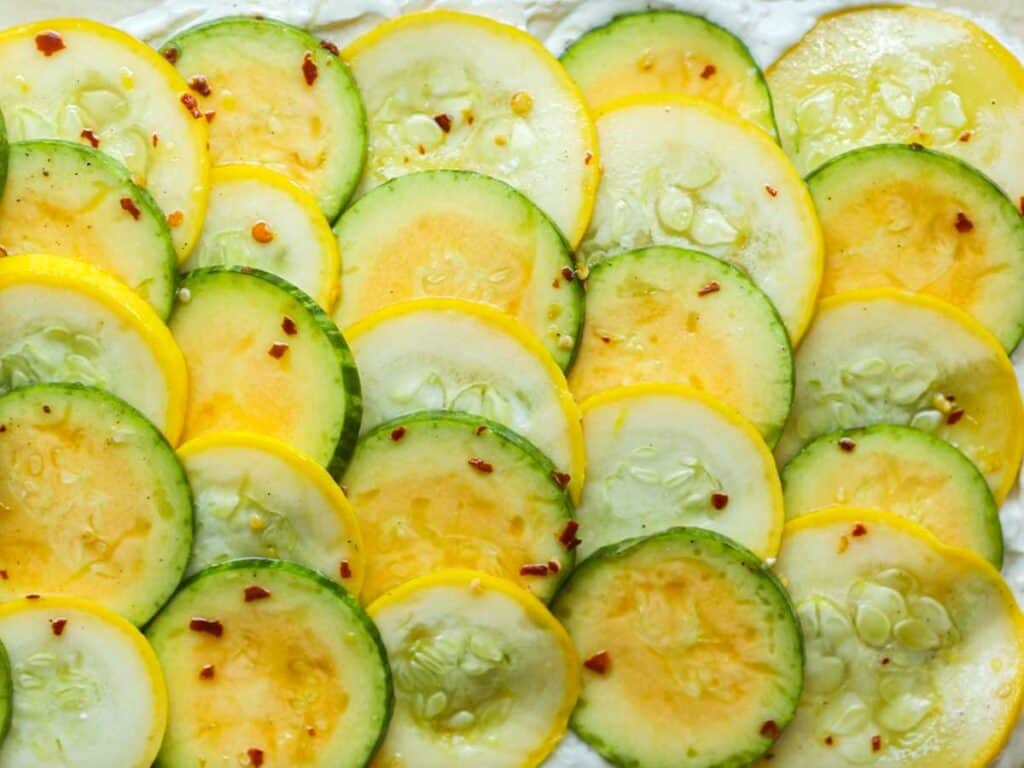 30-Minute Easy Cream Cheese Zucchini Tart (Vegan). 17 full-zucchini-and-squash-tart-uncooked