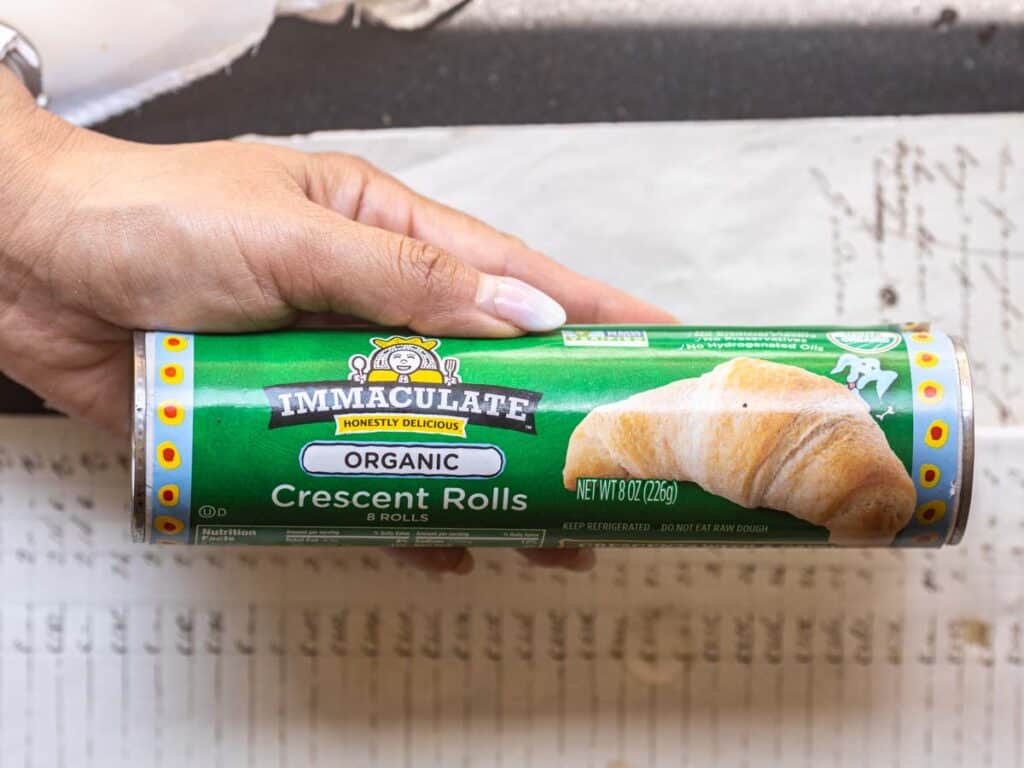 6-Ingredient Easy Cream Cheese Peach Galette Recipe. 4 immaculate-vegan-crescent-rolls