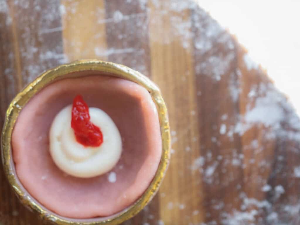 Perfect Cream Cheese & Strawberry Pink Mochi Recipe. 25 with-cream-cheese-and-jam