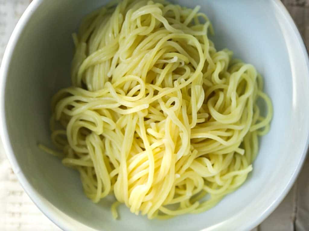 Easy and Authentic Cold Kong Guksu Recipe (Vegan). 14 bowl-of-cooked-noodles