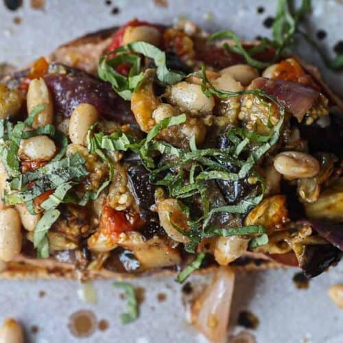 DELICIOUS Hi-Protein Vegan Mediterranean Toast Recipe. 16 hero-top-down-image-of-toast