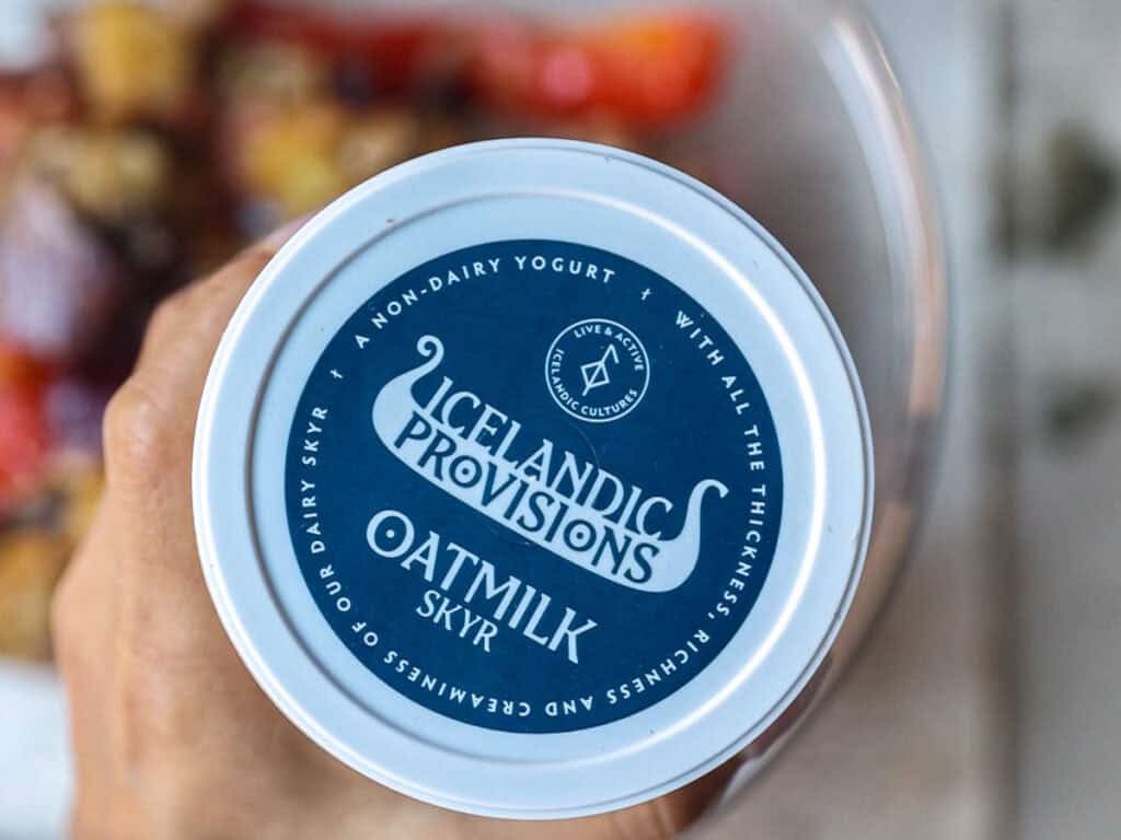 DELICIOUS Hi-Protein Vegan Mediterranean Toast Recipe. 4 icelandic-provisions-oatmilk-skyr