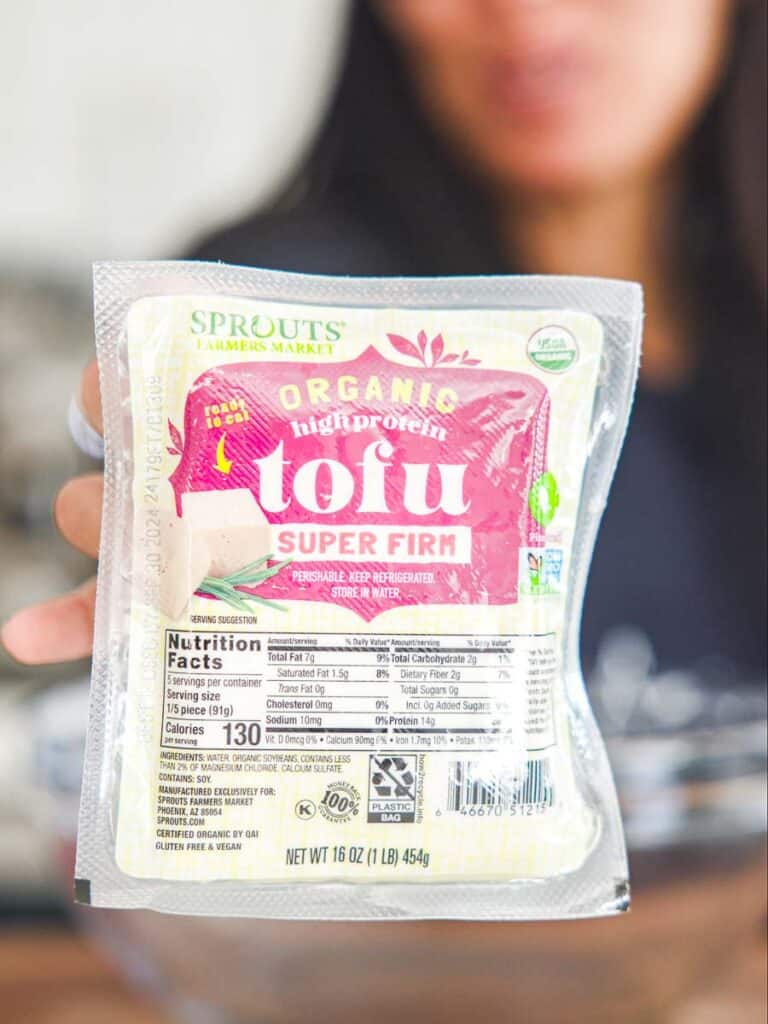 Easy Hi-Protein Vegan Lunch Meat: Korean BBQ Sandwich. 4 close-up-shot-of-super-firm-tofu