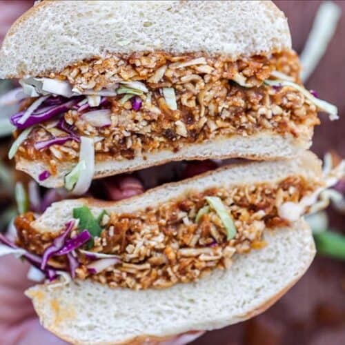 Easy Hi-Protein Vegan Lunch Meat: Korean BBQ Sandwich. 22