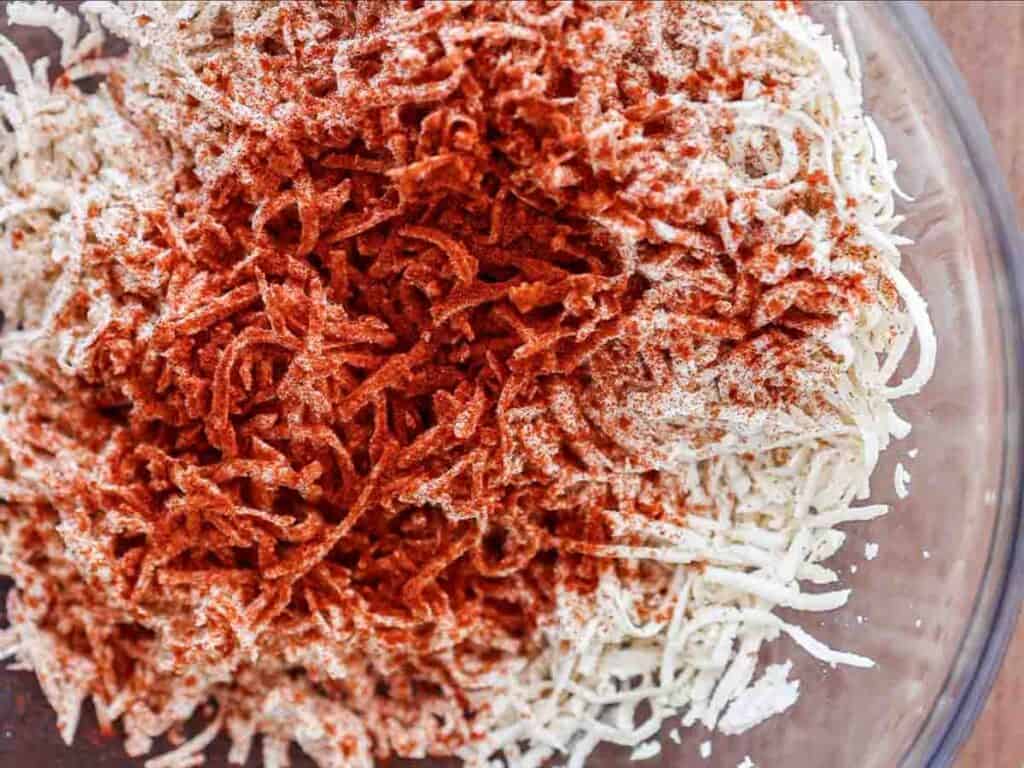 Easy Hi-Protein Vegan Lunch Meat: Korean BBQ Sandwich. 10 shredded-tofu-with-paprika