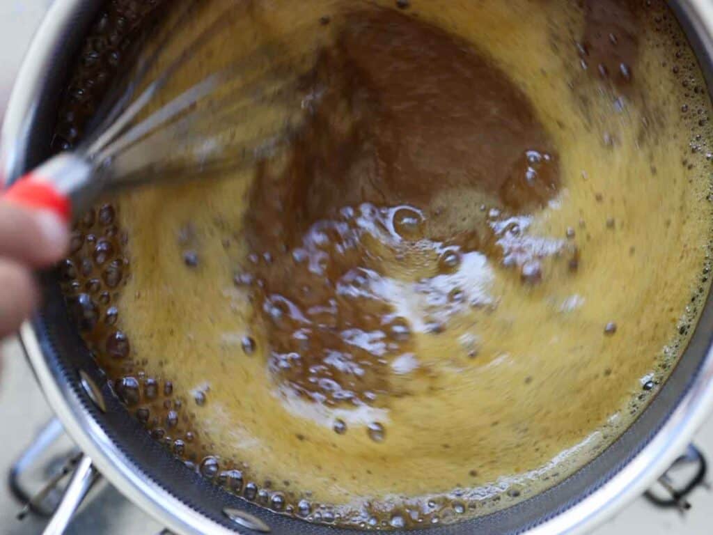 Easy Vegan Pumpkin Spice Syrup (Starbucks Copycat!). 11 boiling vegan pumpkin spice syrup