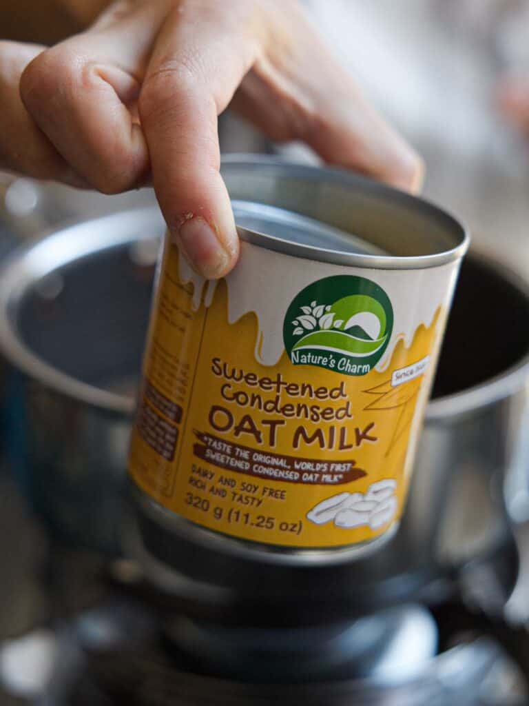 Easy Vegan Pumpkin Spice Syrup (Starbucks Copycat!). 6 sweetened condensed oat milk in can