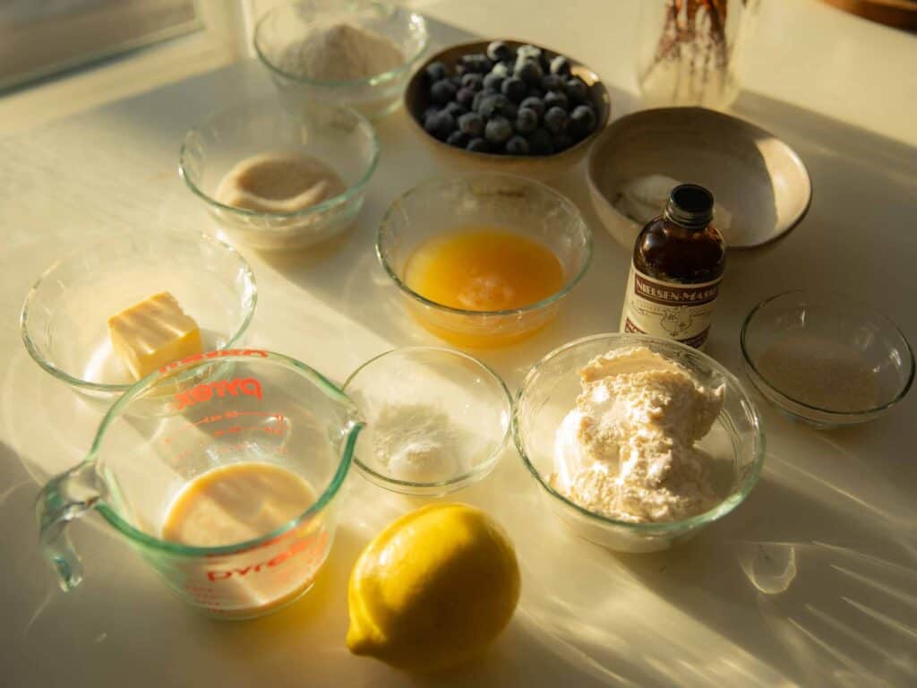 30-Minute Fluffy and Delicious Vegan Lemon Ricotta Pancakes. 5 ingredients for vegan lemon ricotta pancakes