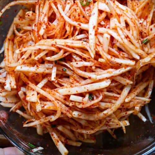 Easy & Spicy Korean Radish Salad - Musaengchae Recipe. 23