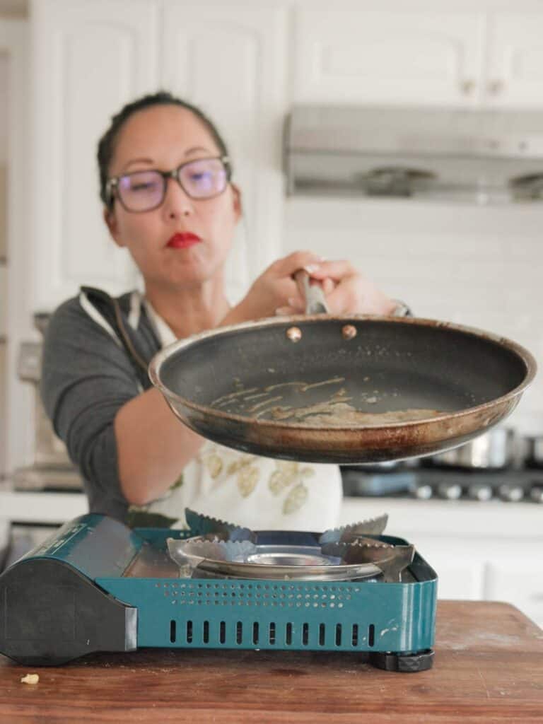 6-Ingredient Delicious Candied Korean Sweet Potatoes or Matang. 13 swiveling pan to melt sugar