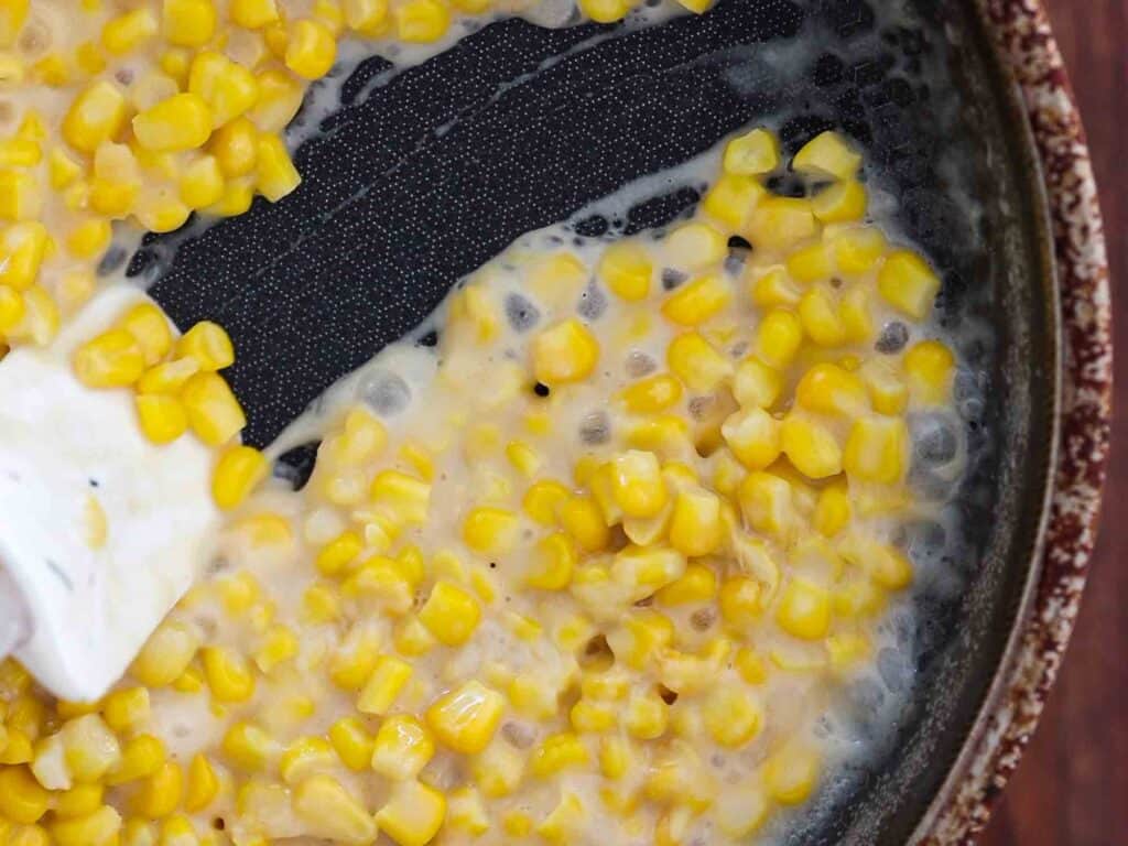Easy and Delicious Cheesy Corn Soufflé (Dairy-Free and Gluten-Free Options). 9 finished creamed corn
