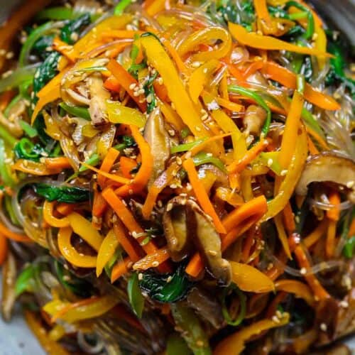 My Mom's Easy Vegetarian Japchae (Glass Noodles). 39