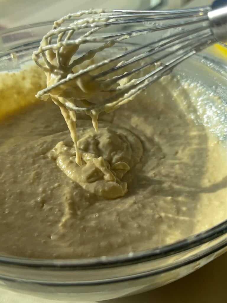 30-Minute Fluffy and Delicious Vegan Lemon Ricotta Pancakes. 21 mixed batter