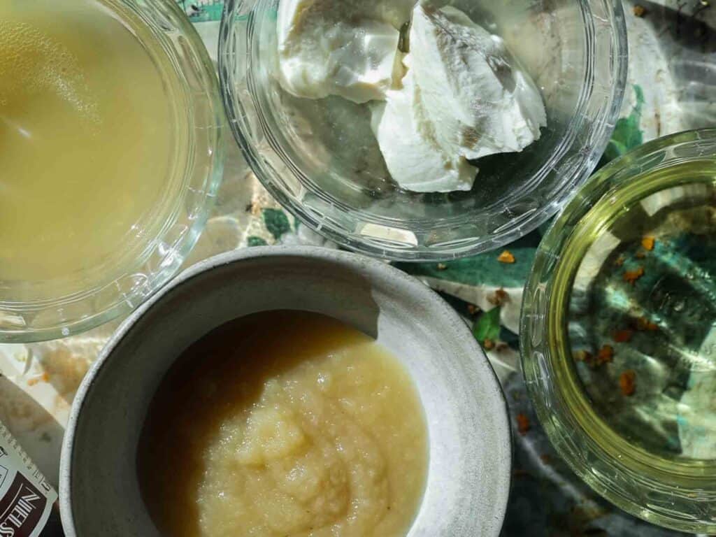 The BEST Vegan Carrot Cake Recipe - Not Too Sweet! 7 aquafaba, silken tofu, apple sauce, and vegetable oil