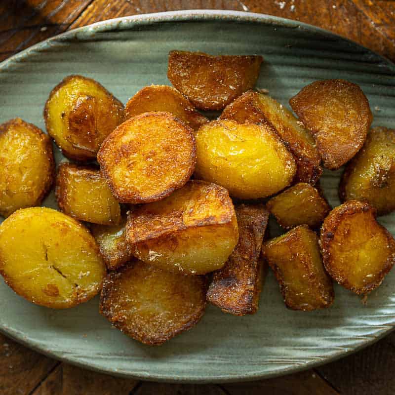 Tips on Making the BEST Creamy Mashed Potatoes (Dairy Free Option)! 22 beautiful plate featuring roasted potatoes recipe