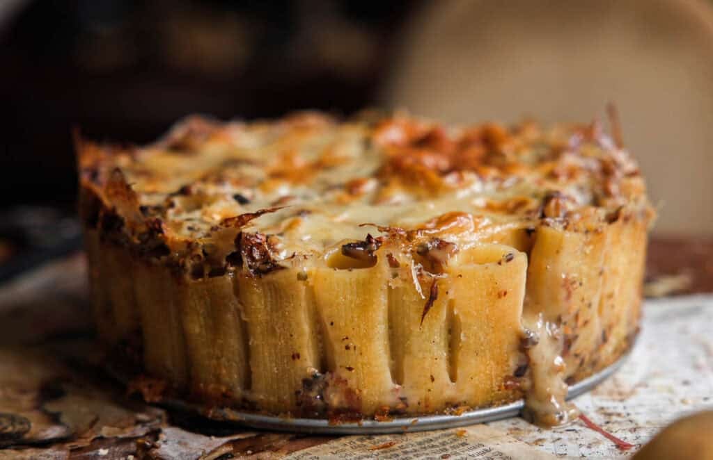 Cheesy Mushroom Rigatoni Pie - Easy Vegan Recipe. 17 cheesy mushroom rigatoni pie.
